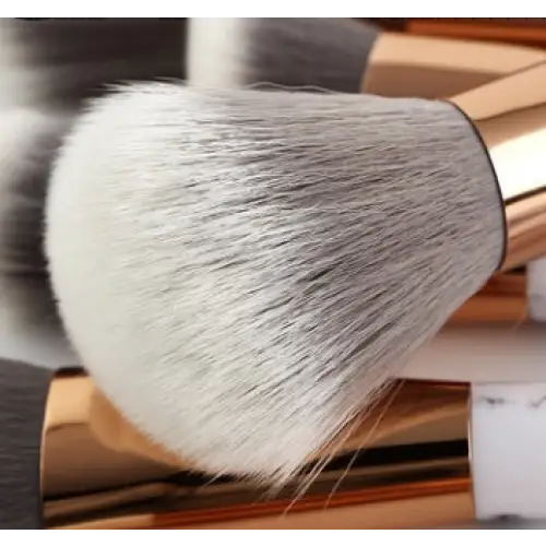 Elevate your beauty routine with exclusive luxury marble makeup brushes $20.99 handle premium plastic for durable