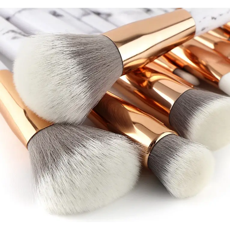 Elevate your beauty routine with exclusive luxury marble makeup brushes $20.99 handle premium plastic for durable