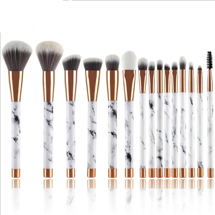 Elevate your beauty routine with exclusive luxury marble makeup brushes $21.99 handle premium plastic for durable