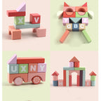 Wooden beech building blocks set — product image 5