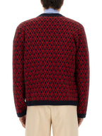 Valentino Men Cardigan With "Toute La V" Pattern - Maven Couture IncTops / Sweaters & Pullovers