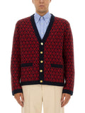 Valentino Men Cardigan With "Toute La V" Pattern - Maven Couture IncTops / Sweaters & Pullovers