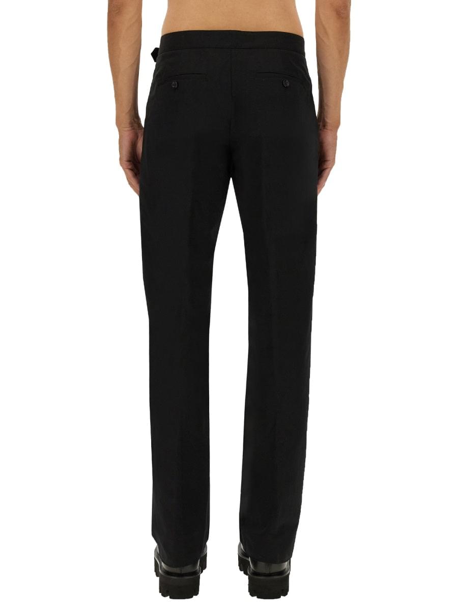 Alexander Mcqueen Men Pants With "T-Bar" Belt - Maven Couture IncBottoms / Pants