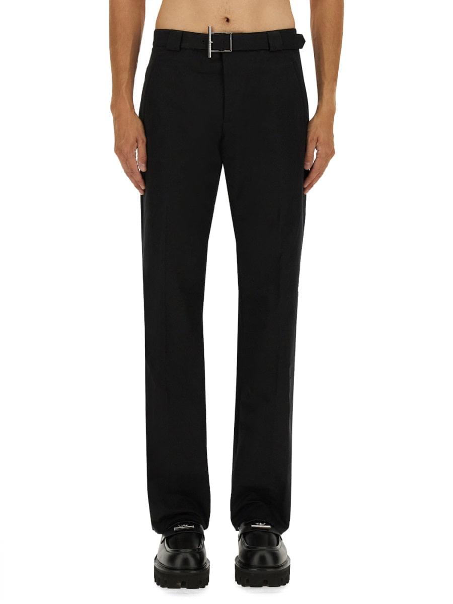 Alexander Mcqueen Men Pants With "T-Bar" Belt - Maven Couture IncBottoms / Pants