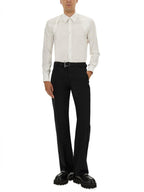 Alexander Mcqueen Men Pants With "T-Bar" Belt - Maven Couture IncBottoms / Pants