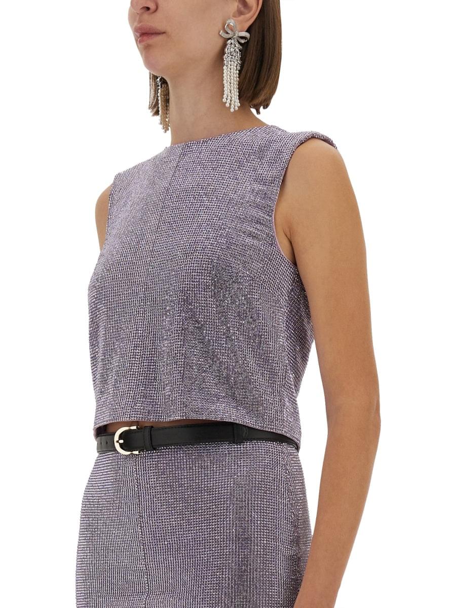Self-Portrait Women Metal Mesh Top - Maven Couture IncTops / Tee Shirts