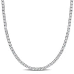 12.5 ct. DEW Created Brilliant Sapphire Tennis Necklace - 14K Gold Overlay - Maven Couture IncPendants