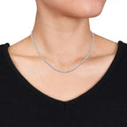 12.5 ct. DEW Created Brilliant Sapphire Tennis Necklace - 14K Gold Overlay - Maven Couture IncPendants
