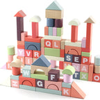 Wooden beech building blocks set — product image 2