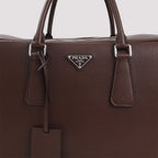 Prada Grained Leather Tote Bag Unisex
