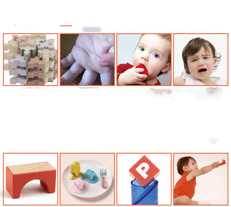 Wooden beech building blocks set — product image 4