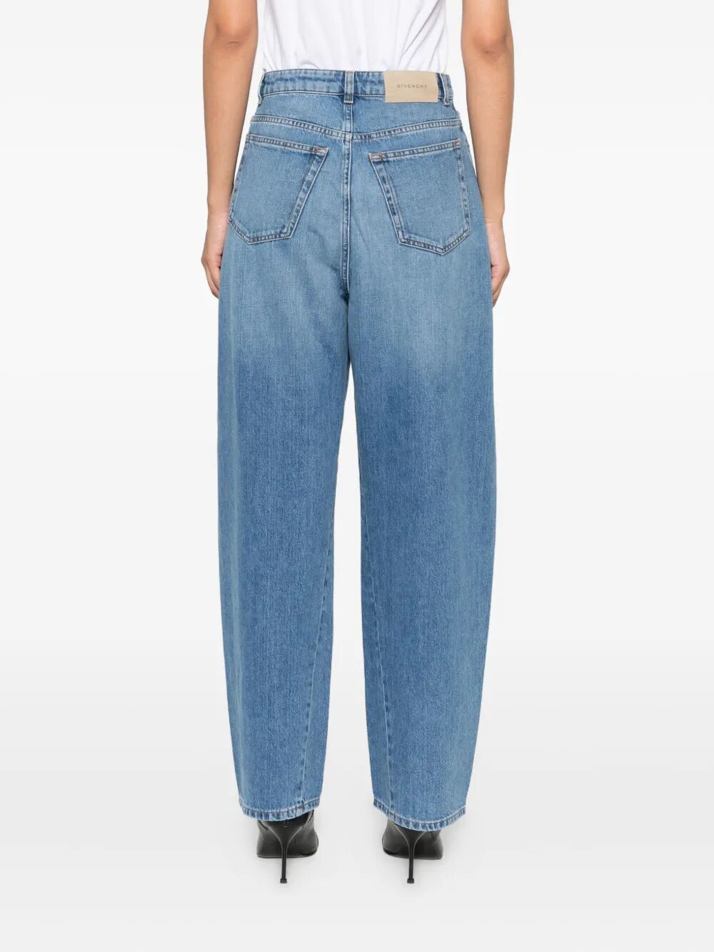 Givenchy Women Cocoon Logo-Patch Jeans - Maven Couture IncBottoms / Pants