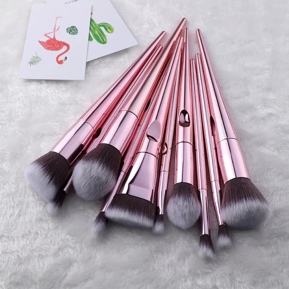 Elevate your beauty routine with luxury laser makeup brush set