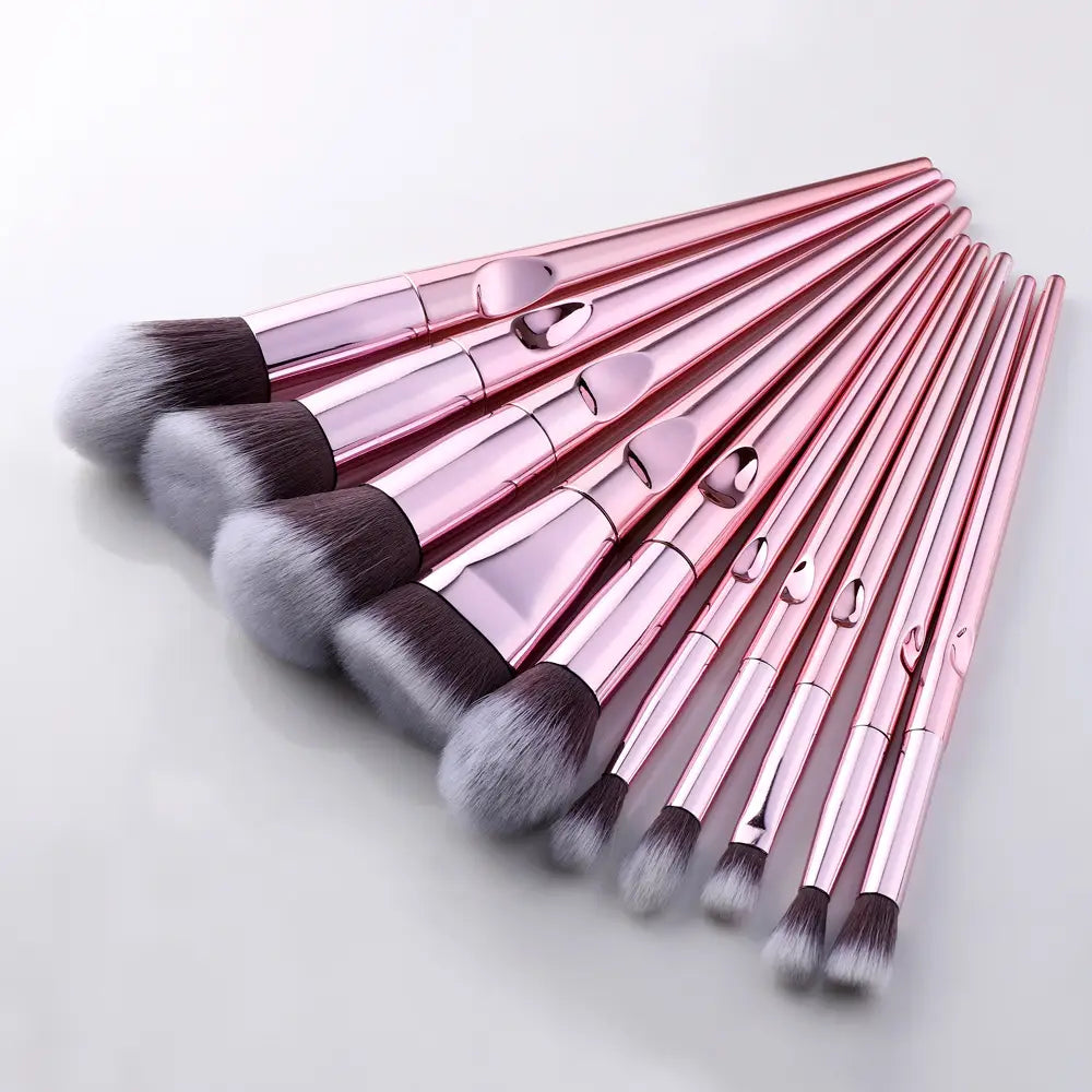 Elevate your beauty routine with luxury laser makeup brush set