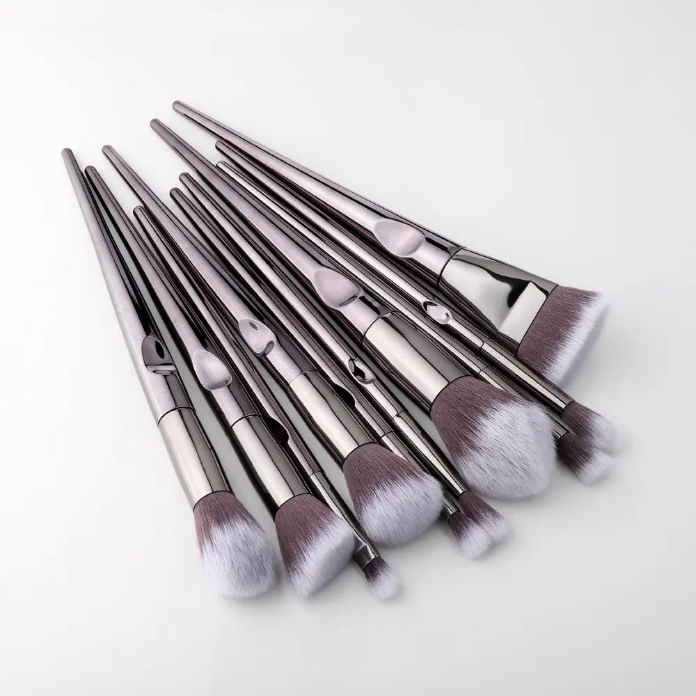 Elevate your beauty routine with luxury laser makeup brush set