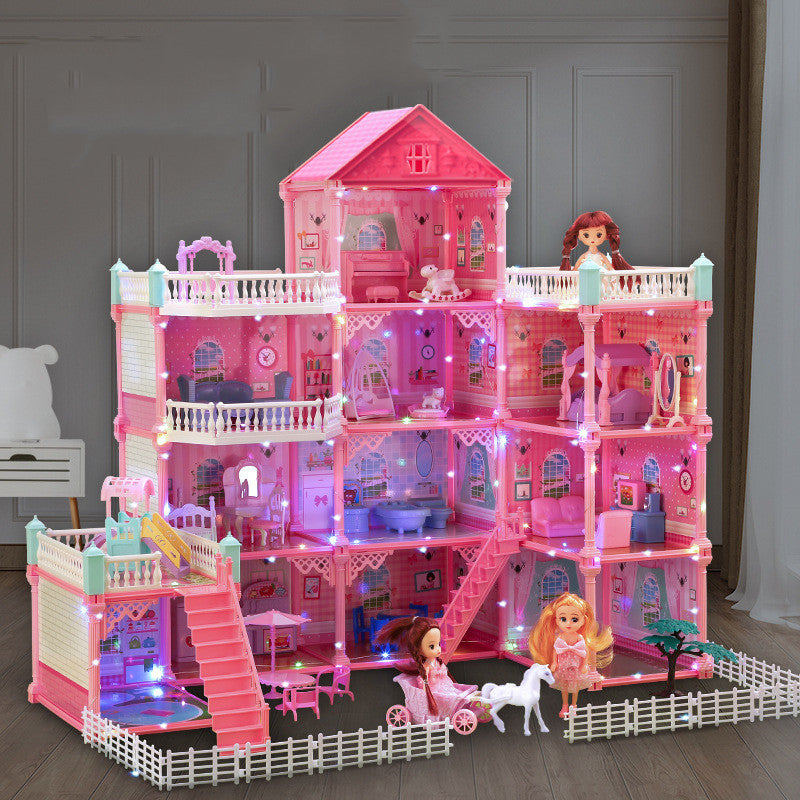 Pink villa dollhouse playset — product image 4