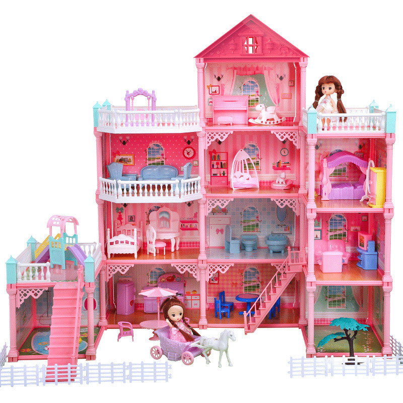 Pink villa dollhouse playset — product image 3