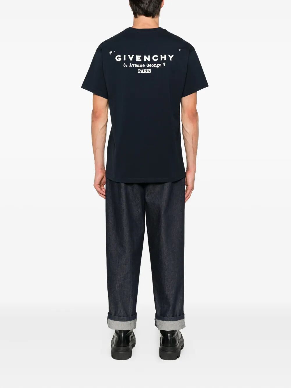 Givenchy Men Cotton T-Shirt With Givenchy Stamp Print - Maven Couture IncTops / Tee Shirts