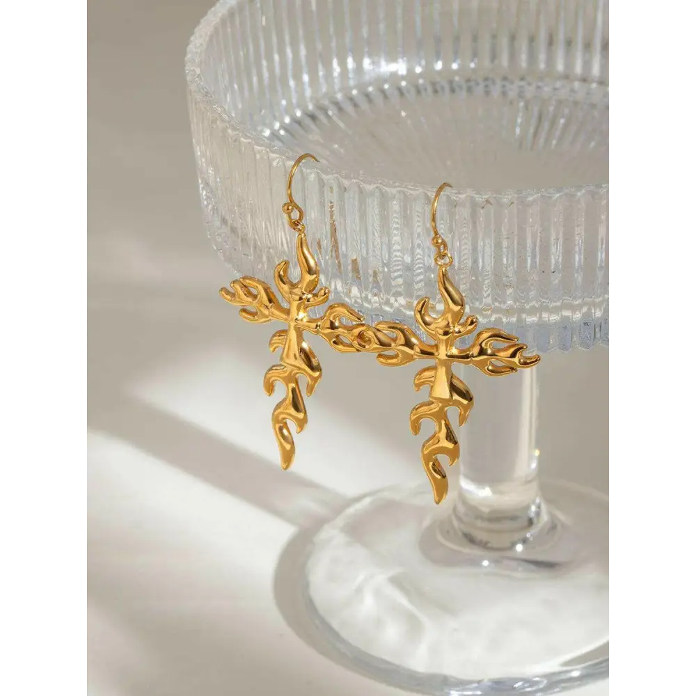 Exquisite 18k gold-plated earrings for timeless luxury fashion $12 1-pair 18k gold-plated, stainless steel care