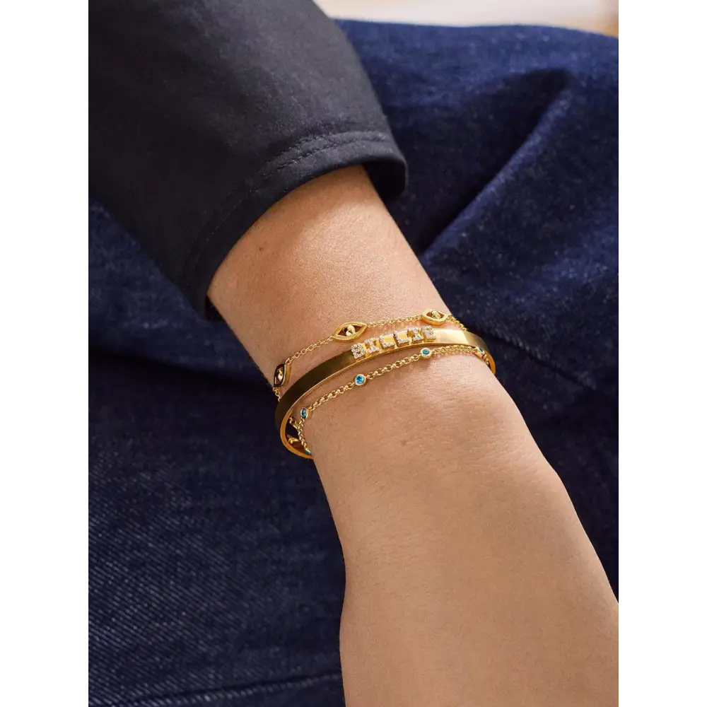 Eternal elegance gold-plated titanium steel bracelet for luxury fashion $10.99 indulge in the allure of sophistication