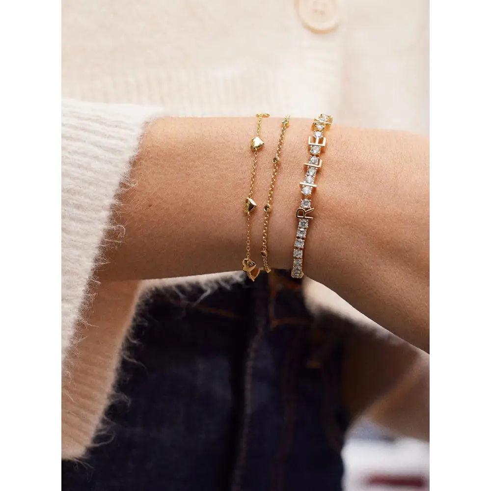 Eternal elegance gold-plated titanium steel bracelet for luxury fashion $10.99 indulge in the allure of sophistication