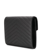 Saint Laurent Women Cassandre Matelassé Flap Pouch In Grain De Poudre Leather - Maven Couture IncHandbags / Shoulder Bags