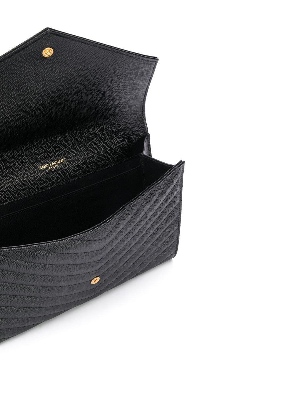 Saint Laurent Women Cassandre Matelassé Flap Pouch In Grain De Poudre Leather - Maven Couture IncHandbags / Shoulder Bags