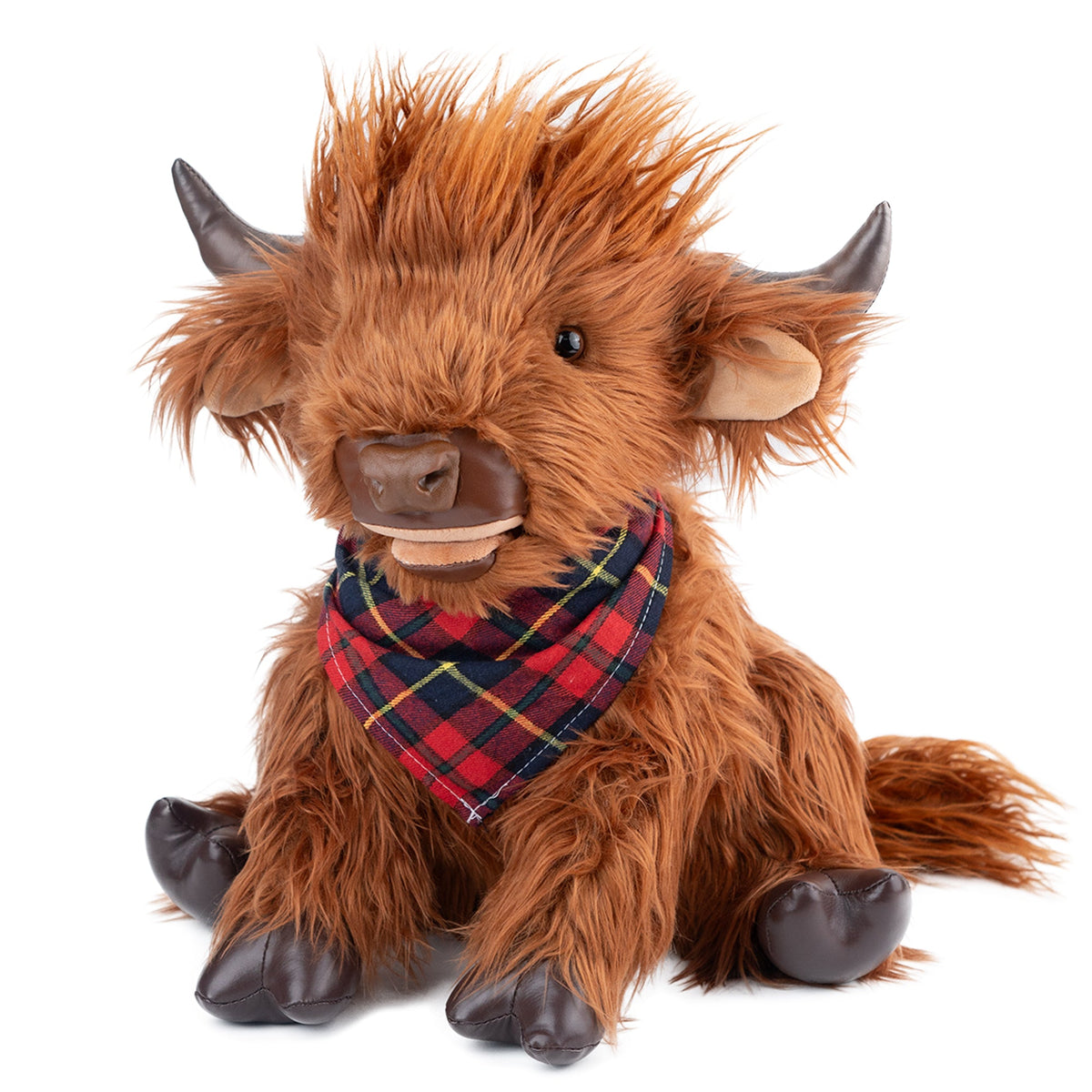 17.7 Inches Highland Cow Plush Handmade Collectable– Weighted Toy for Kids & Adults - Maven Couture IncWild Animals