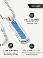 Lapis Lazuli Column Pendant Necklace - Maven Couture IncColumn Pendant