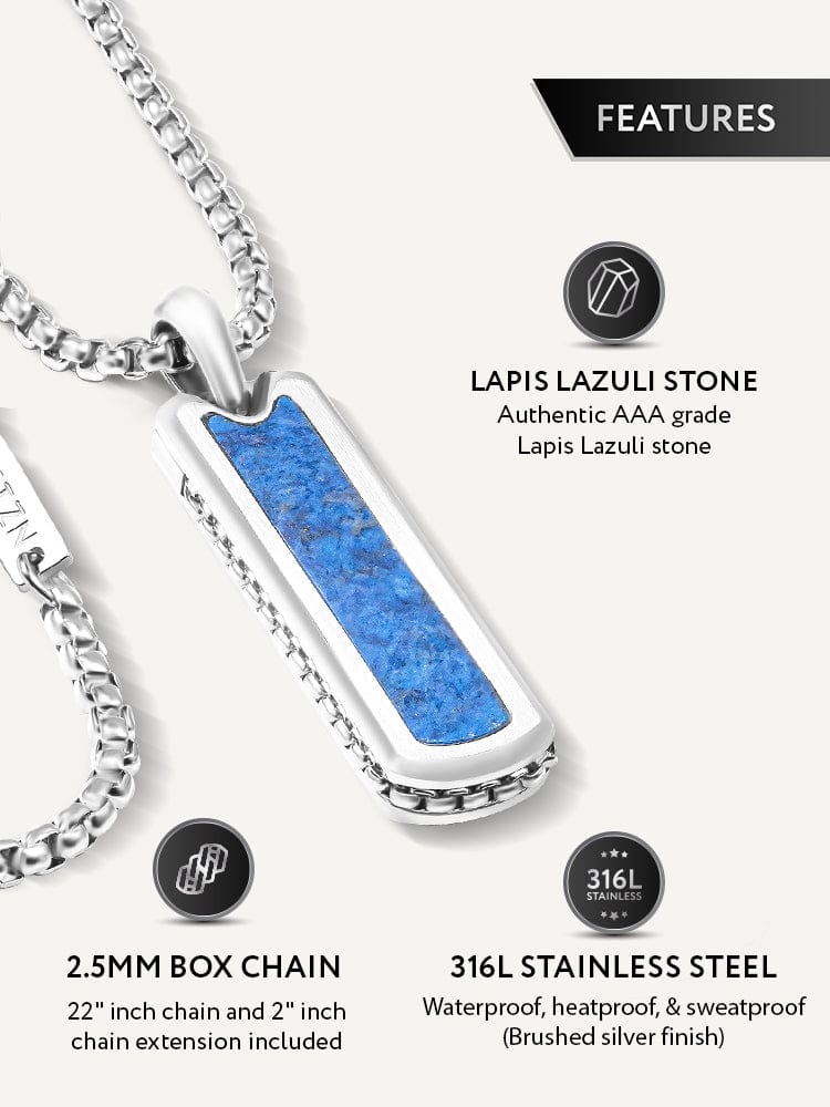 Lapis Lazuli Column Pendant Necklace - Maven Couture IncColumn Pendant
