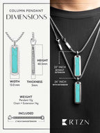 Turquoise Column Pendant Necklace - Maven Couture IncColumn Pendant