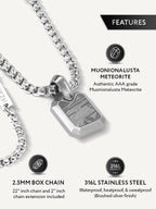 Meteorite Square Pendant Necklace - Maven Couture IncSquare Pendant