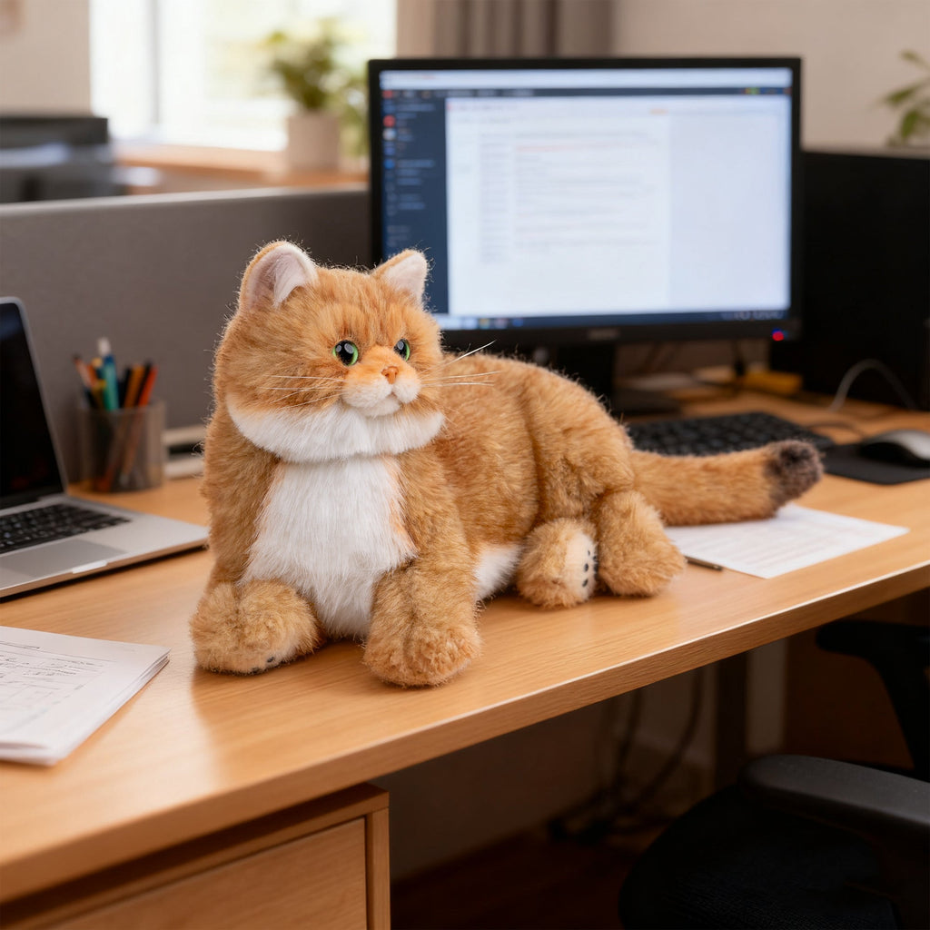 Percy 2.0 Golden British Short Hair Cat- Breathing Heartbeat Pur,Voice Robotic Cat - Maven Couture IncPERCY