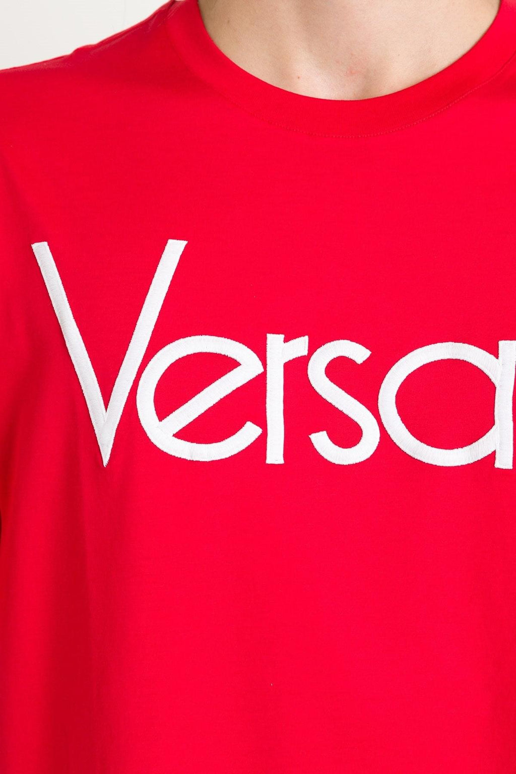 Versace Men Embroidered Logo Tee - Maven Couture IncTops / Tee Shirts