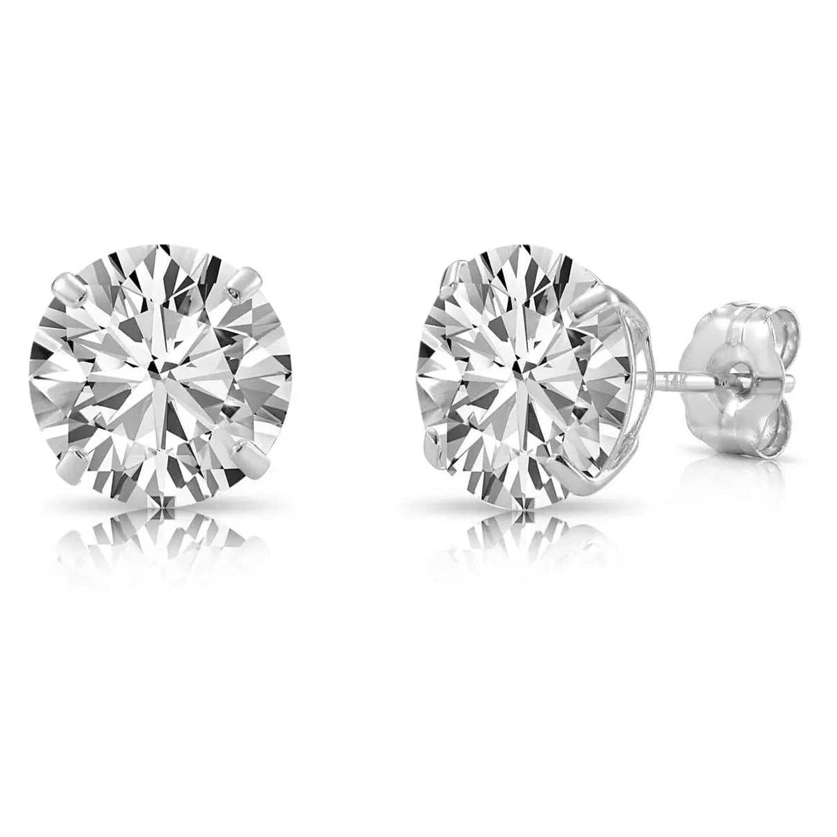 2.00 CTW AGI Certified Lab-Grown Diamond Stud Earrings in Solid 14K Gold – E Color, VS Clarity - Maven Couture IncEarrings