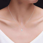 2.00 CTW Created Moissanite Solitaire Pendant Necklace with 18" Chain - Choice of 14k White or Yellow Gold - Maven Couture IncCharms & Pendants