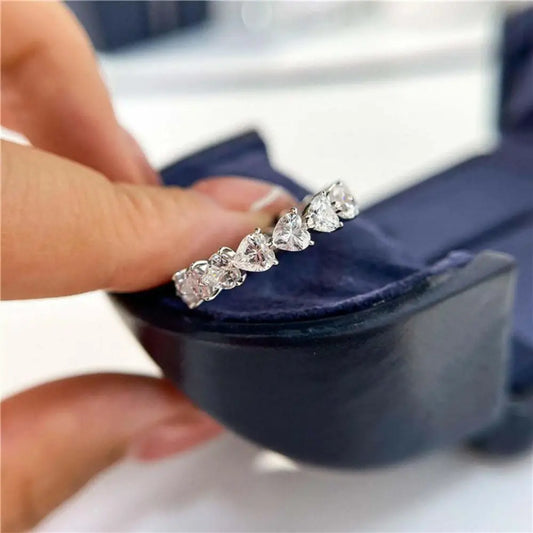 Elegant 1 carat moissanite heart ring in luxury fashion for women $301 1-piece note that this exquisite creation