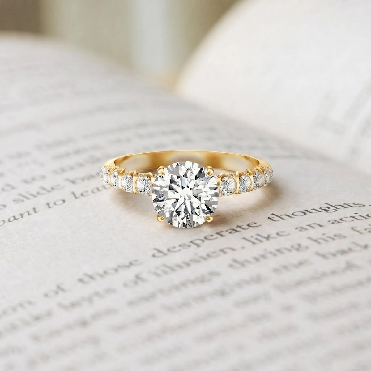 2 Carat Lab Grown Diamond Round Engagement Ring with IGI Certificate