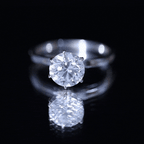 2 Carat Lab Grown Diamond Solitaire Engagement Ring with Hidden Halo