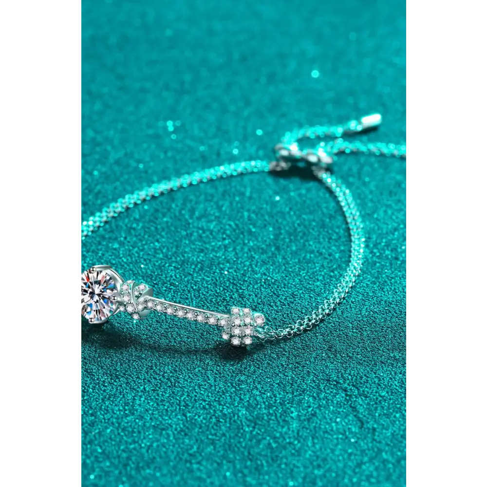 Elegance redefined 2 carat moissanite sterling silver bracelet in luxury fashion $147 a stunning matching box