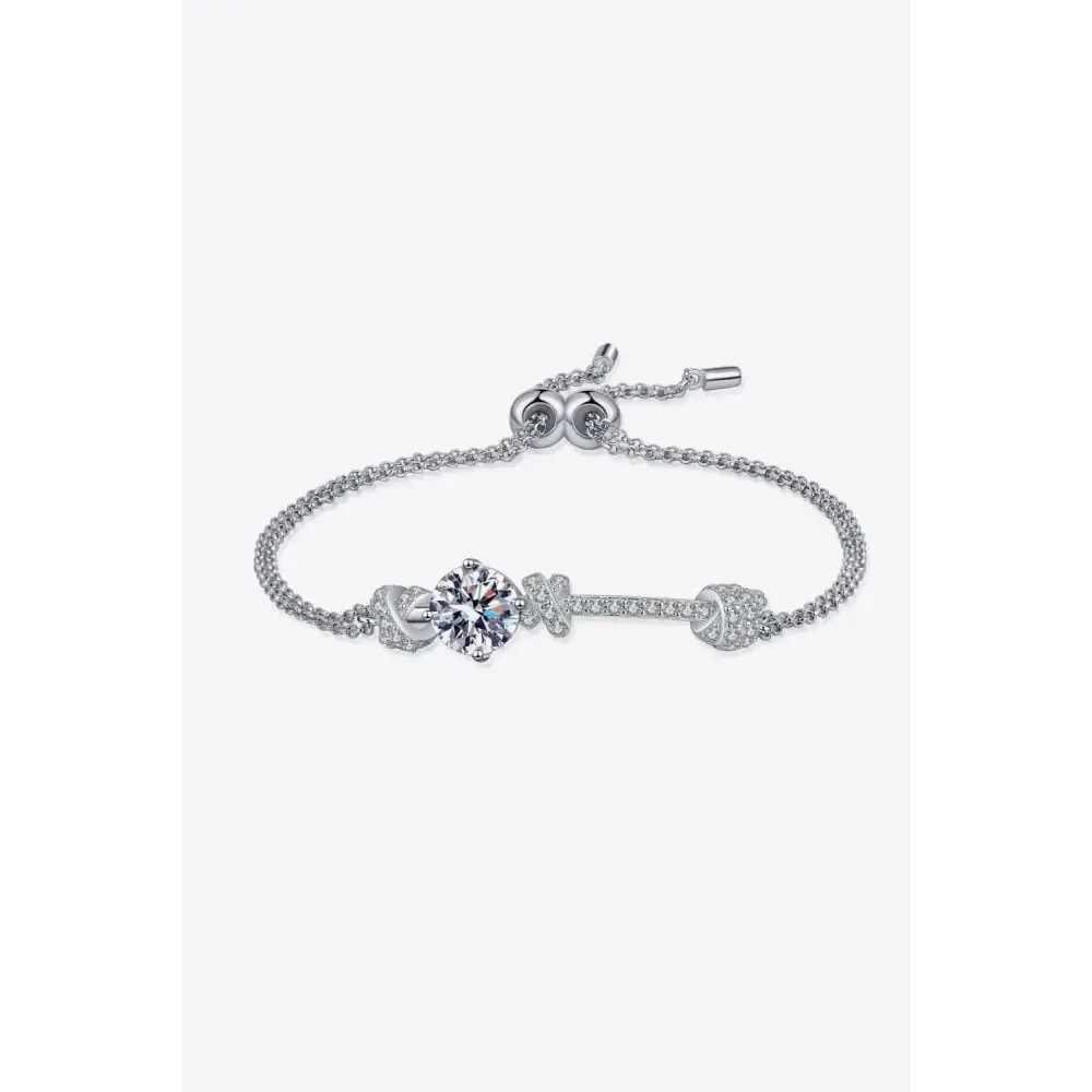 Elegance redefined 2 carat moissanite sterling silver bracelet in luxury fashion $147 a stunning matching box