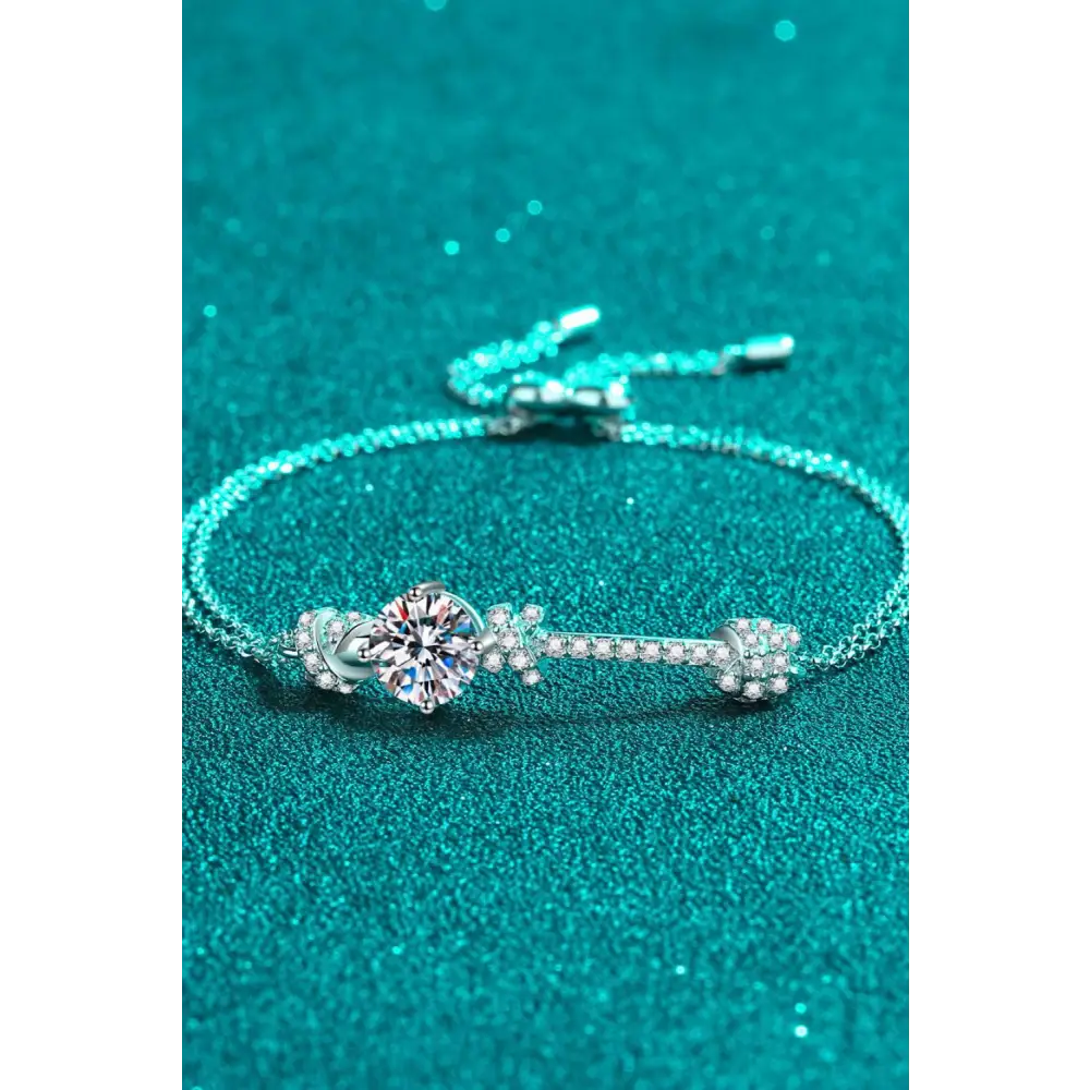 Elegance redefined 2 carat moissanite sterling silver bracelet in luxury fashion $147 a stunning matching box