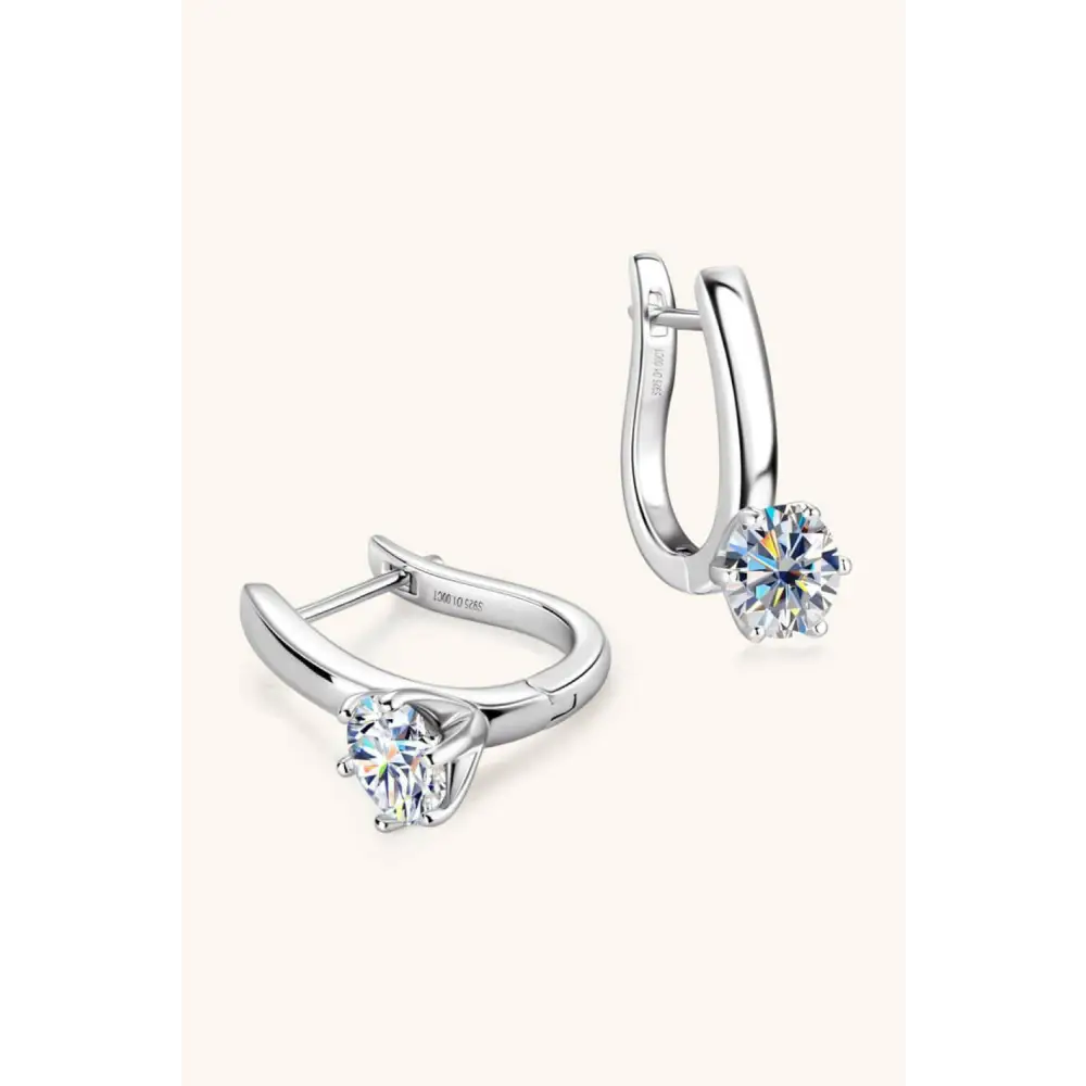 Exquisite 2 carat moissanite earrings for luxury fashion for woman $126 1-pair when you indulge in shimmering