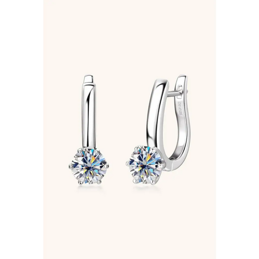 Exquisite 2 carat moissanite earrings for luxury fashion for woman $126 1-pair when you indulge in shimmering