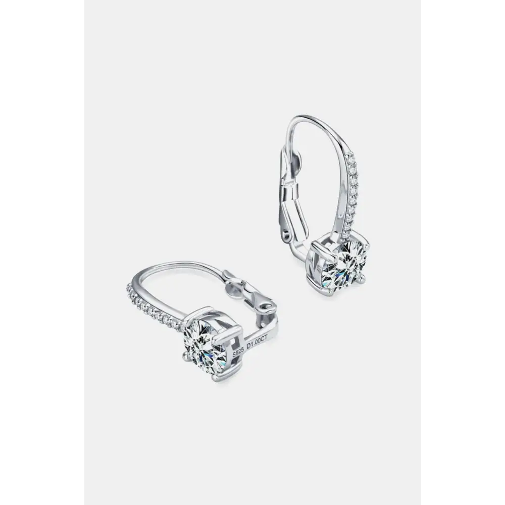 Elevate your style with exclusive moissanite sterling silver earrings $99 indulge in the elegance of our moissanite