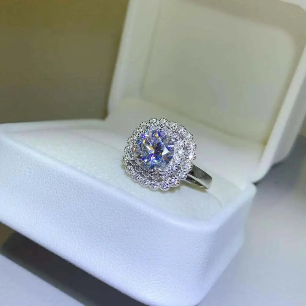 Exquisite 2 carat moissanite ring in timeless luxury fashion for women $124 moissanite jewelry over 0.3 carats includes