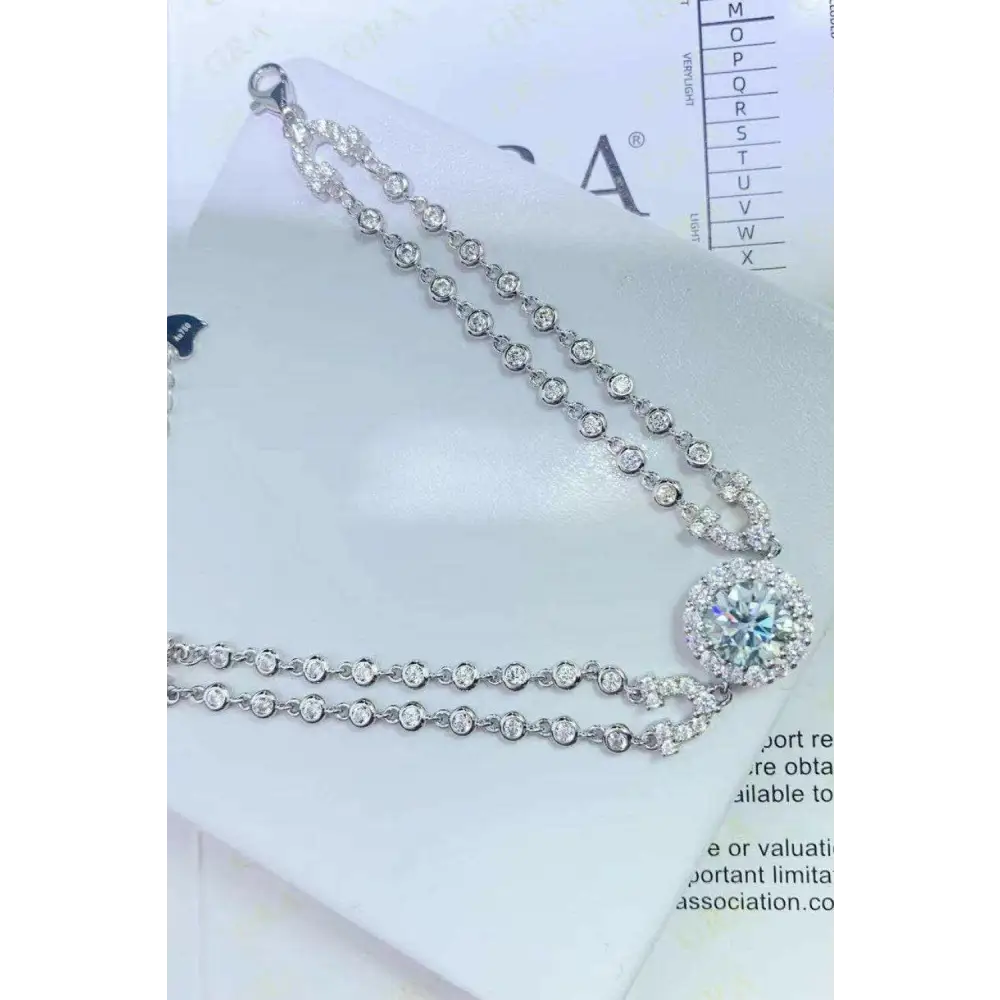 Elegant 2 carat moissanite bracelet for luxury fashion for women $314 color may vary dramatically based on different