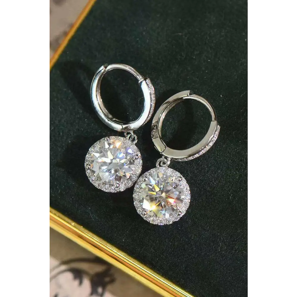 Elevate your elegance with exquisite moissanite drop earrings $69 a unique and breathtaking present to indulge