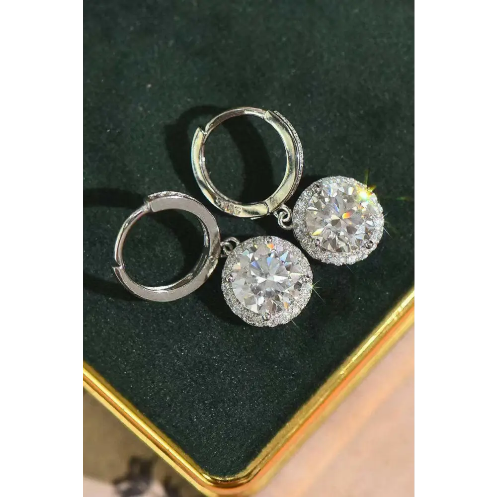 Elevate your elegance with exquisite moissanite drop earrings $69 a unique and breathtaking present to indulge