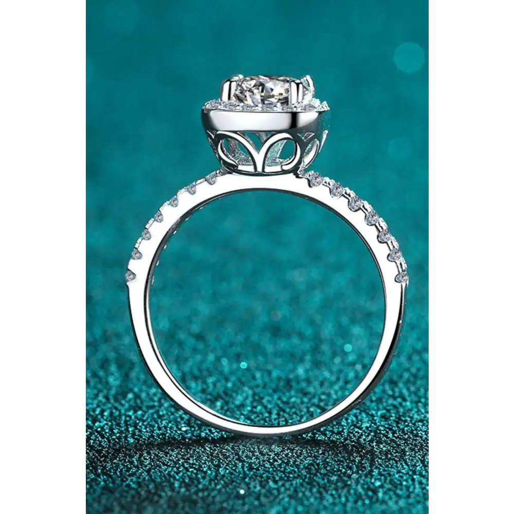 Exquisite 2 carat moissanite halo ring for luxury fashion for women $120 modern embracing a captivating minimalist